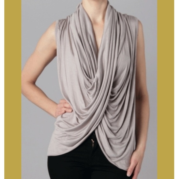 Anthropologie Bordeaux Elegant Olive Drape Top Size XS TP New With Tag - Picture 1 of 8